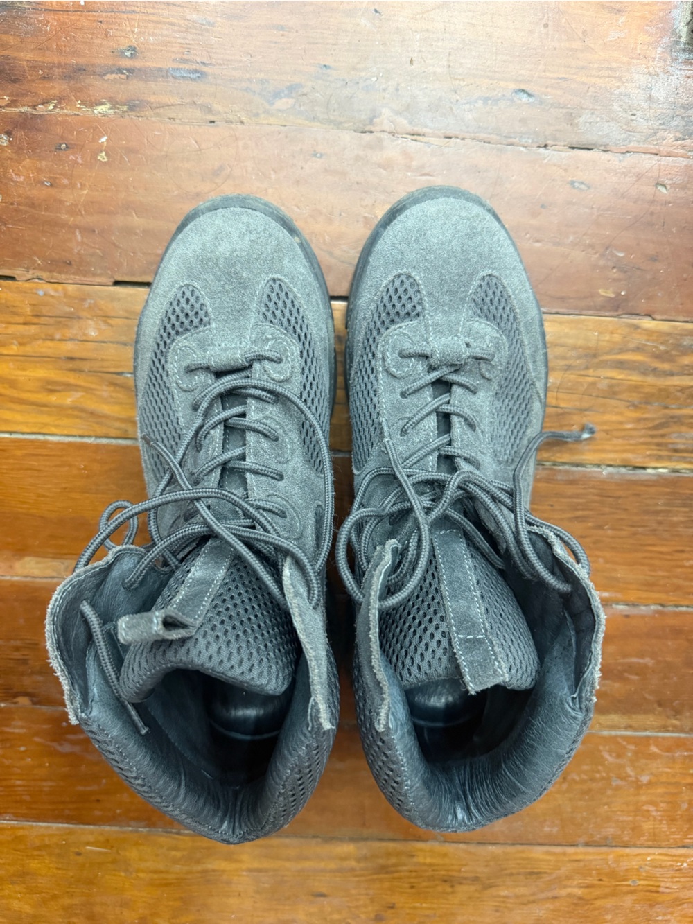 Jeffrey Campbell Kids Gray Suede High-Top Lace Boots